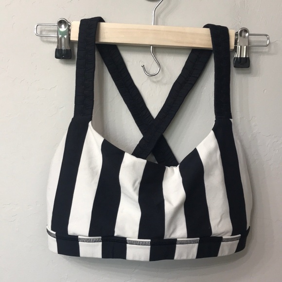 lululemon athletica Other - Lululemon striped sports bra size 8.